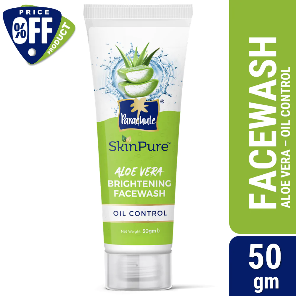 Parachute SkinPure Aloe Vera Brightening Oil Control Facewash 50ml