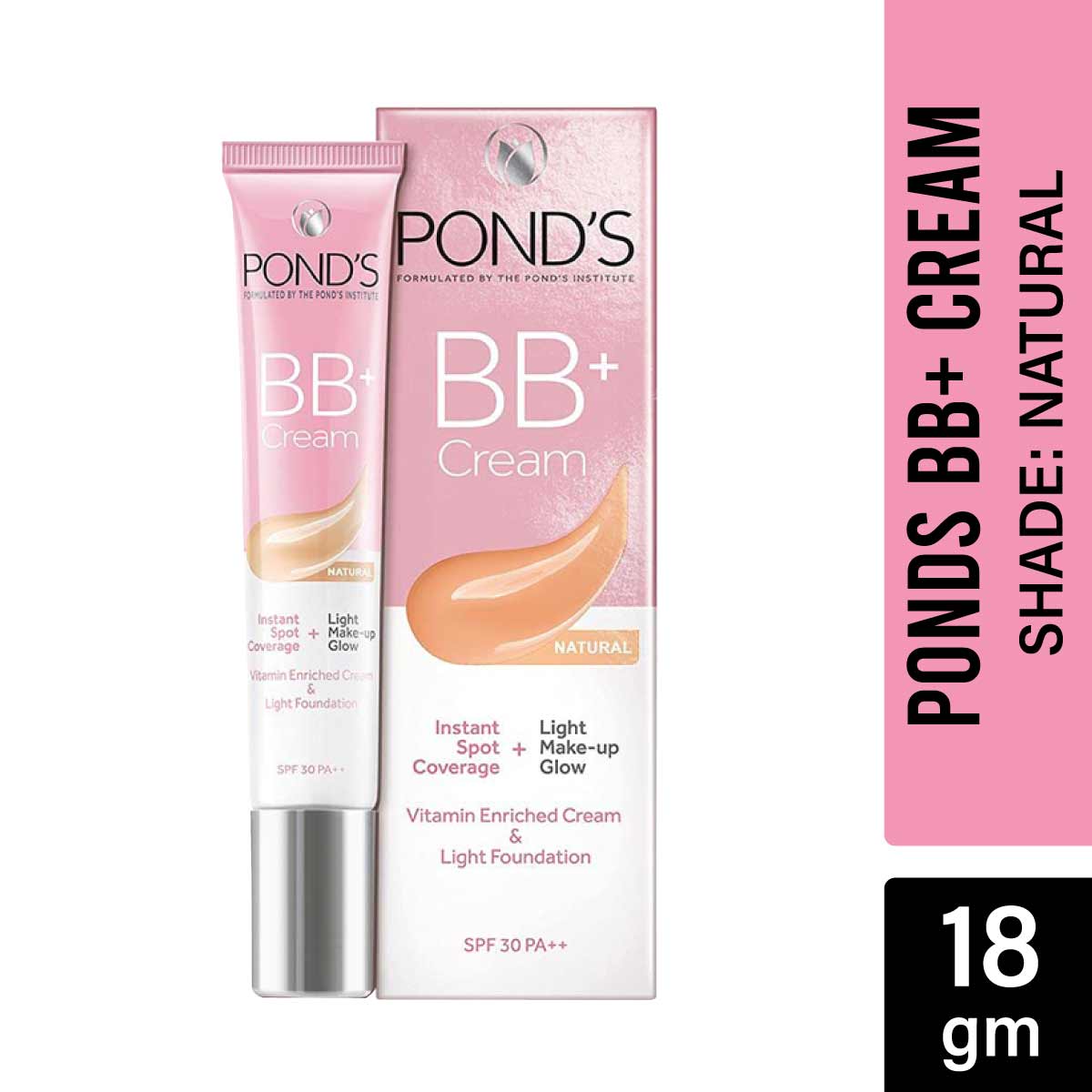 Ponds BB+ Cream Instant Spot Coverage, Shade - Natural 18gm