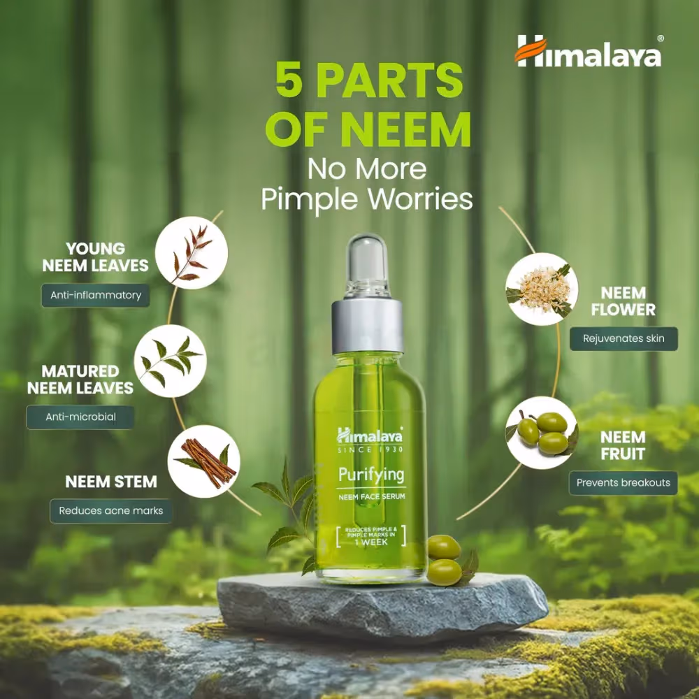 Himalaya Neem Face Serum 15ml – Acne Control & Oil-Free Skin - 3