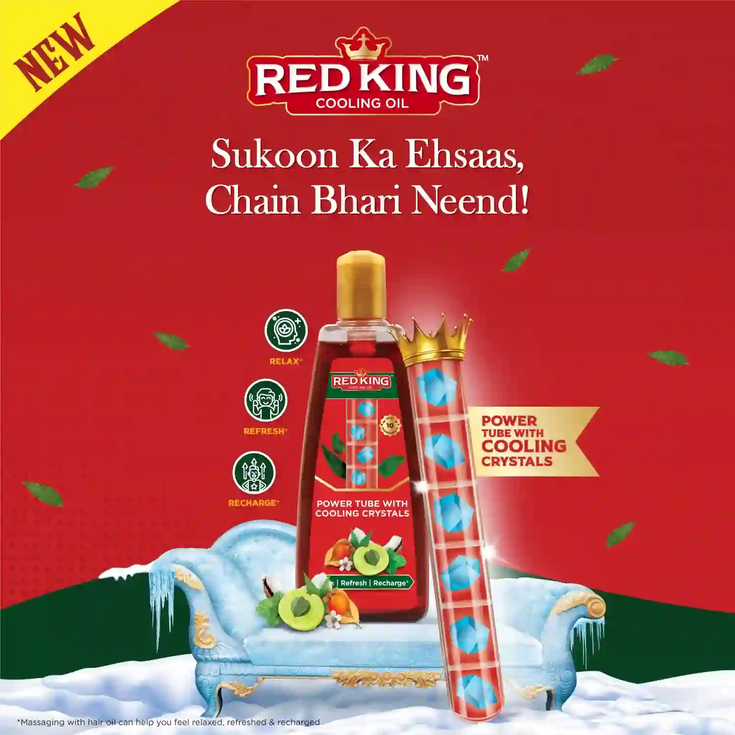 Red King Men's Cooling Oil  -200ml - 6