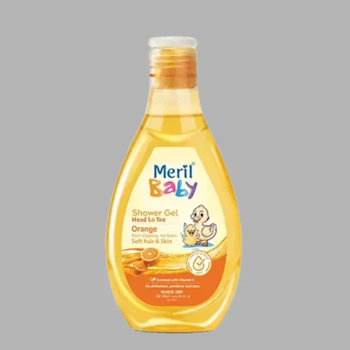 Meril Baby Shower Gel Head to Toe (Orange)-200ml