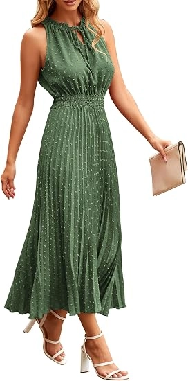 PRETTYGARDEN Women's Summer Casual A Line Midi Dresses - Green