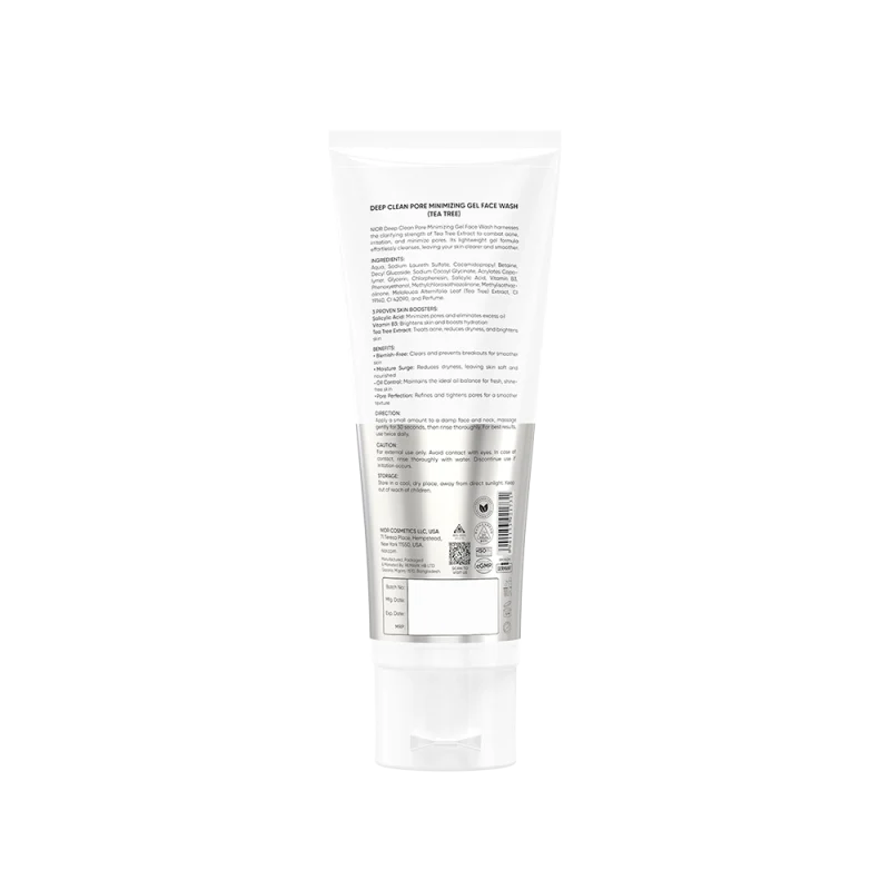 NIOR Deep Clean Gel Face Wash Tea Tree-100ml - 3