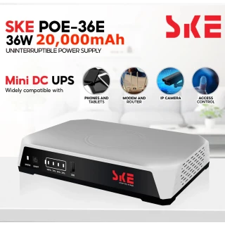 SKE POE-36E-LFP 20,000mAh Mini DC UPS 36W