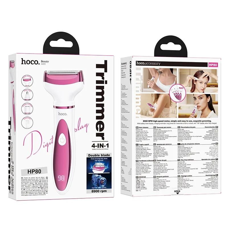 hoco hp80 4 in 1 ladies trimmer & shaver hoco hp80 4 in 1 ladies trimmer & shaver